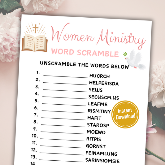 Women Ministry Word Scramble Game | Women Ministry Word Puzzle Games