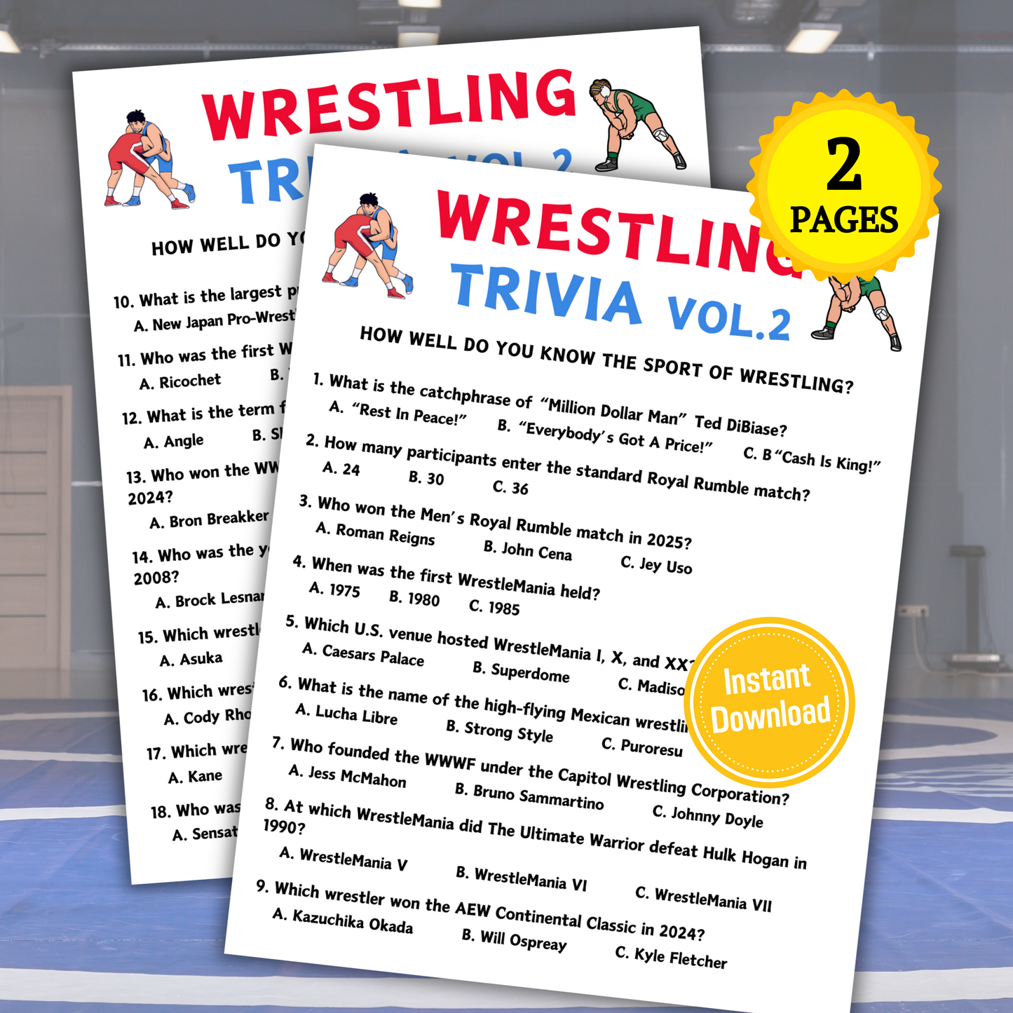 Wrestling Trivia Game Vol.2 | Wrestling Knowledge Quiz Game
