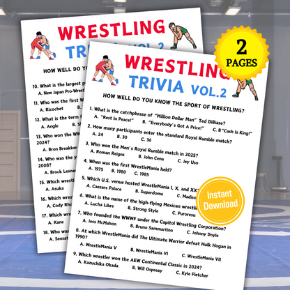 Wrestling Trivia Game Vol.2 | Wrestling Knowledge Quiz Game