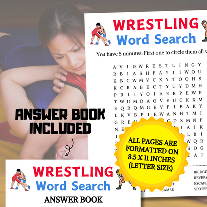 Wrestling Word Search Game | Wrestling Word Find Game