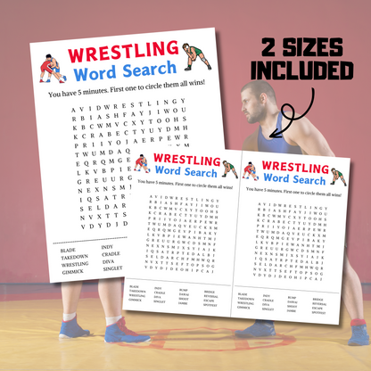 Wrestling Word Search Game | Wrestling Word Find Game
