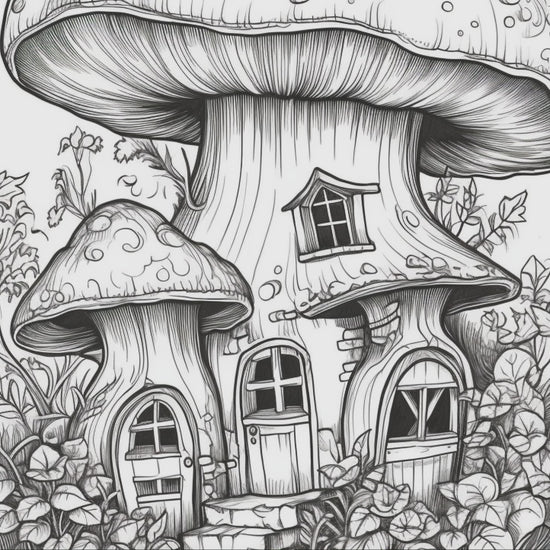 Mushroom Houses Coloring Book 1: Mushroom Houses Demo Video