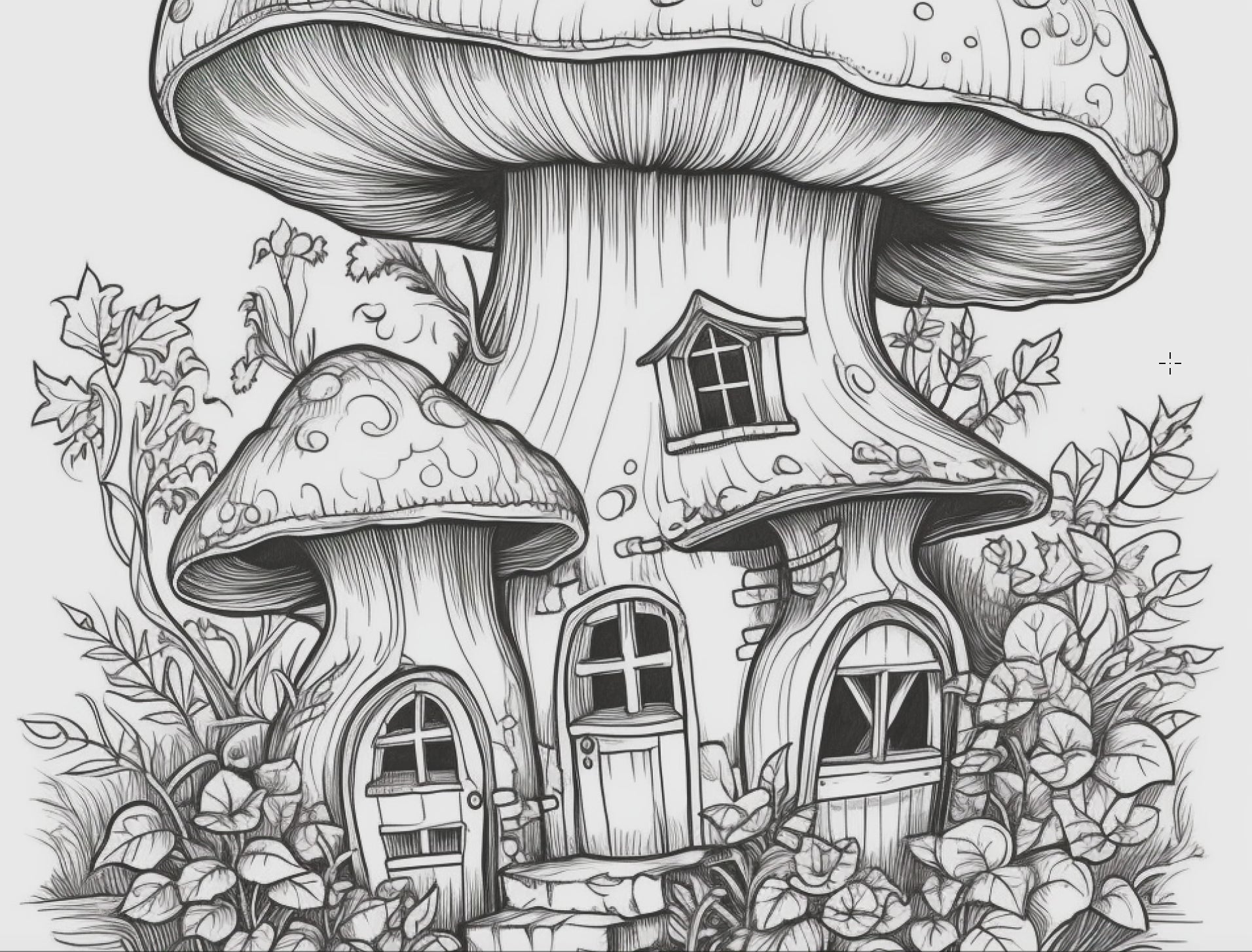 Mushroom Houses Coloring Book 1: Mushroom Houses Demo Video