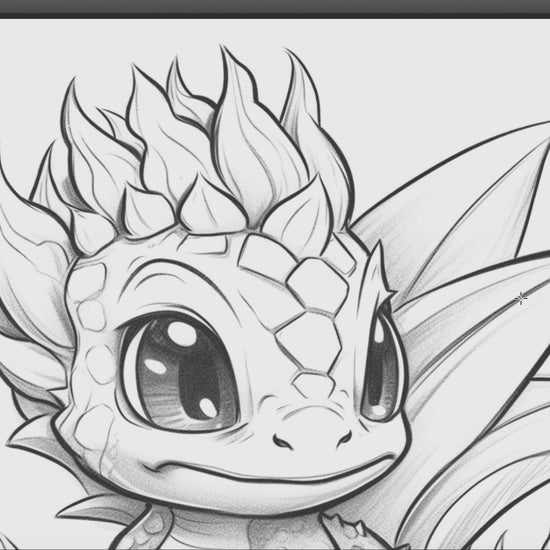 Baby Dragon Coloring Book 1: Cute Baby Dragons Demo Video