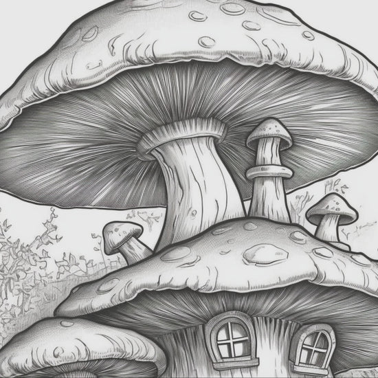 Mushroom Houses Coloring Book 2: Mushroom Houses Demo Video